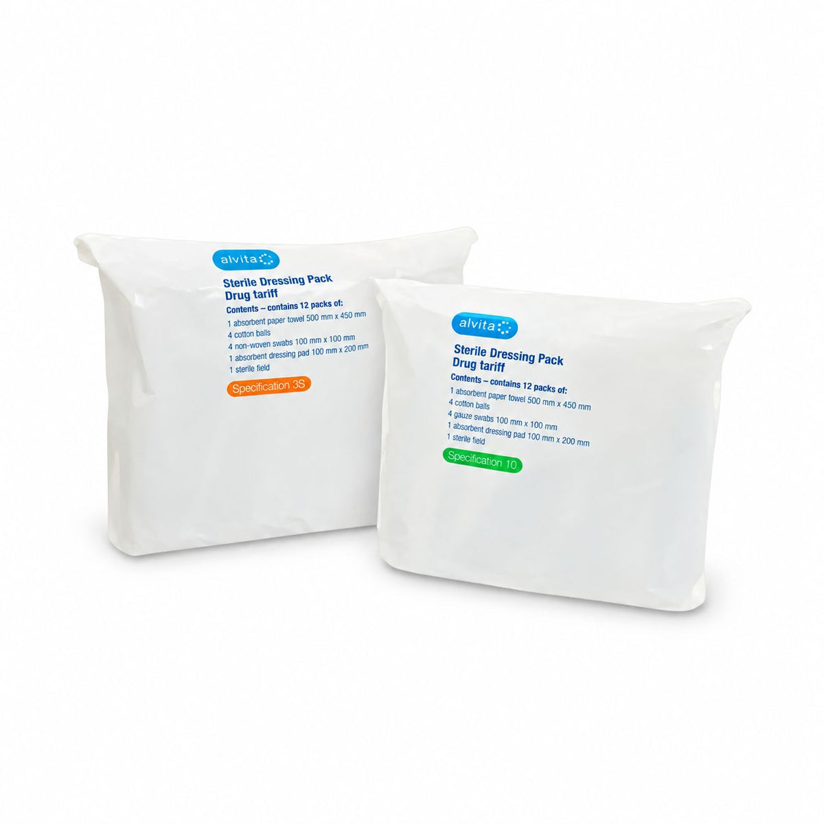 Sterile Dressing Pack with Non-Woven Swabs