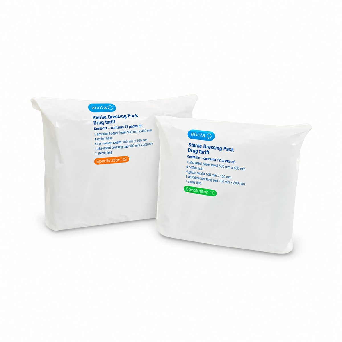 Sterile Dressing Pack with Non-Woven Swabs
