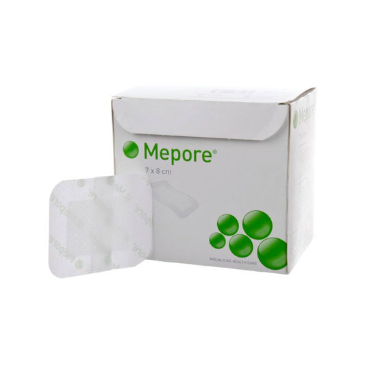 Mepore Dressing 7 × 8 cm pack of 55 – Self-Adhesive Absorbent Dressing, Sterile