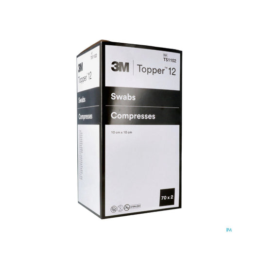 Topper 12 Swabs 10 × 10 cm, 6-Ply – High-Absorbency, Low-Lint