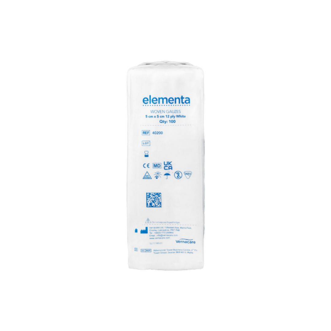 Gauze Pad Swabs 5 × 5 cm, 12-Ply – High Absorbency