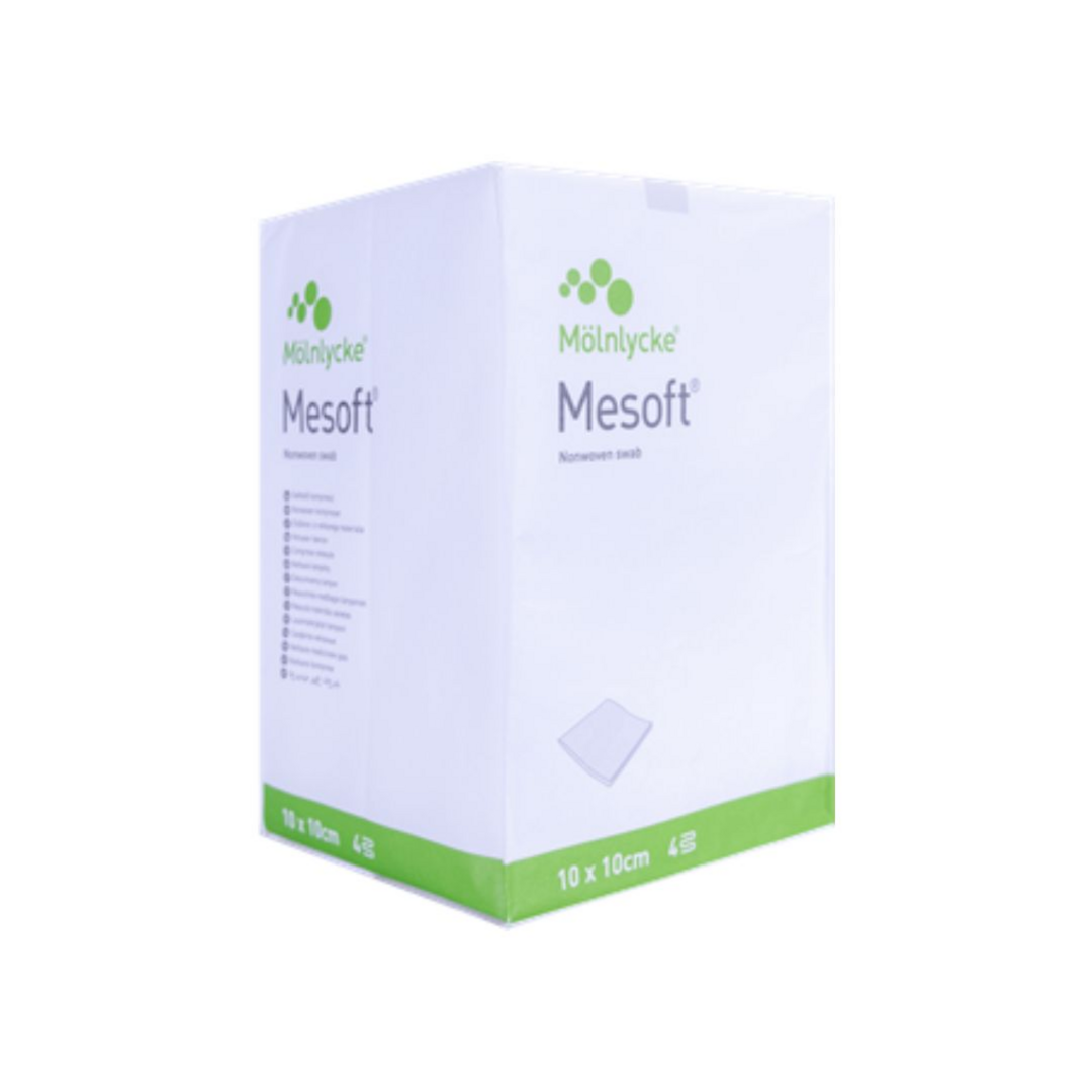Mesoft Non-Woven Swabs 10 × 10 cm – Non-Sterile, Soft, Low-Lint