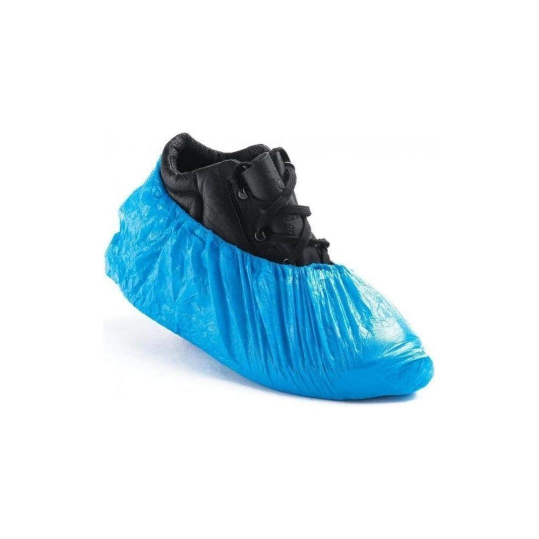 Disposable Overshoes – Blue, 16" (Non-Slip Fit)