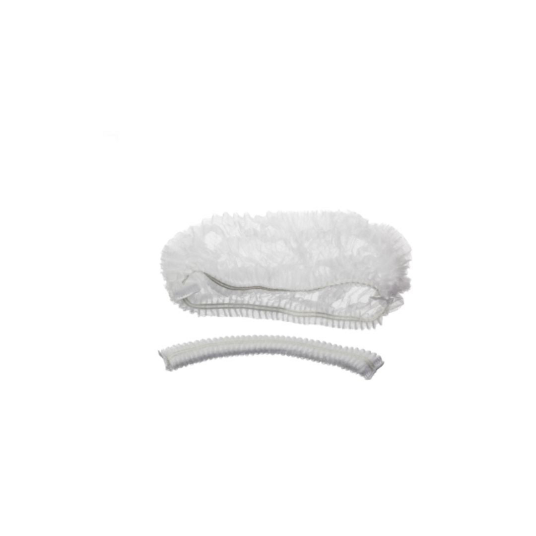 Pleated Mob Cap (White) – Disposable Hair Cover, Non-Woven pack of 100
