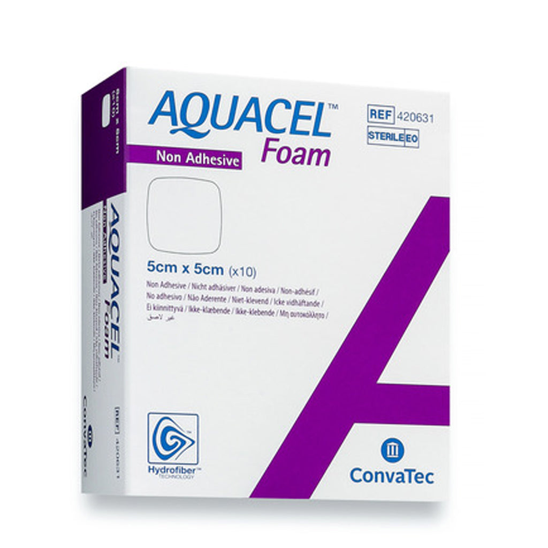 AQUACEL Foam Non-Adhesive Dressing 5 × 5 cm box of 10