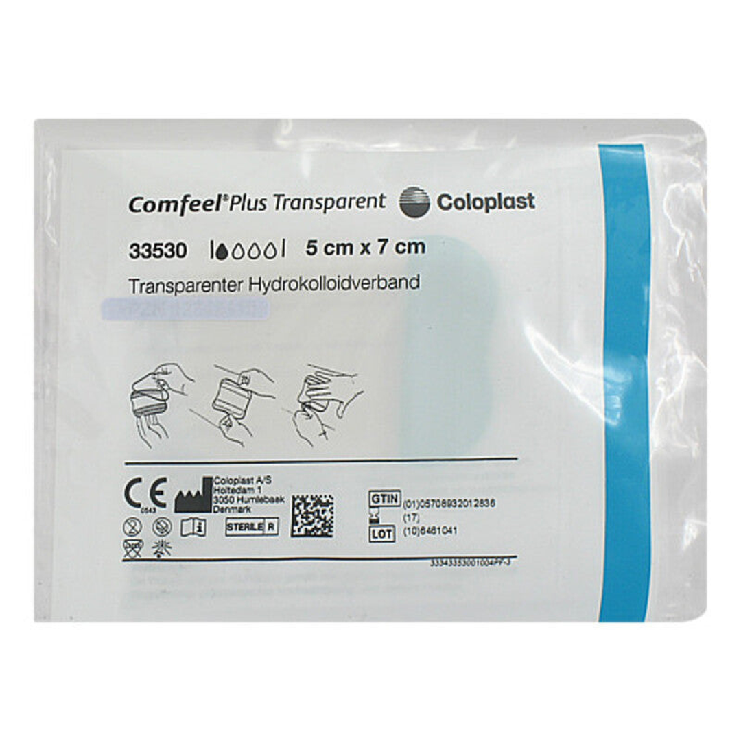Comfeel Plus Transparent hydrocolloid dressing 5 × 7 cm