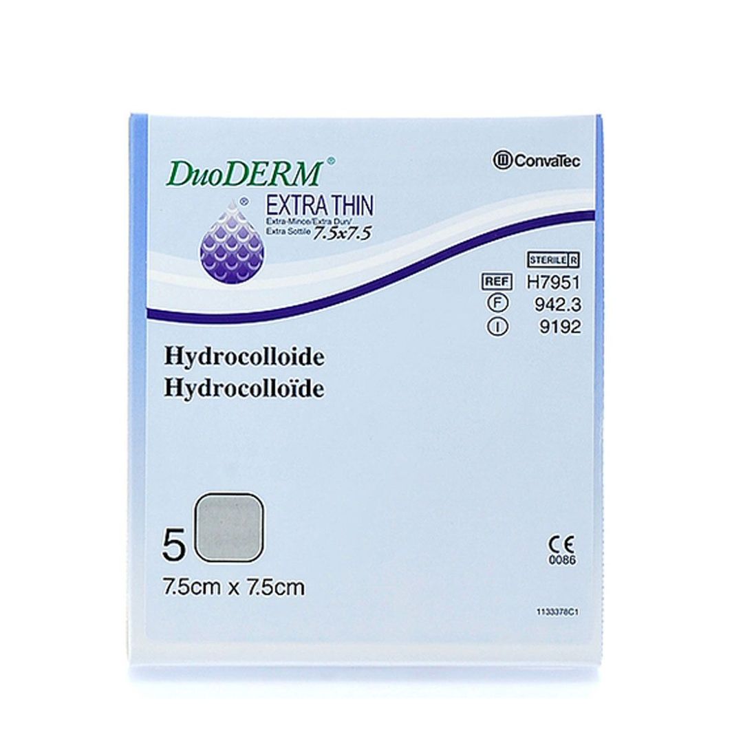 DuoDERM Extra Thin dressing 7.5 × 7.5 cm
