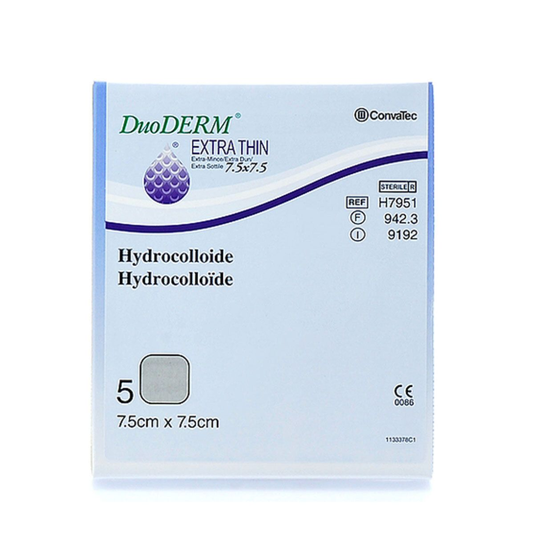 DuoDERM Extra Thin dressing 7.5 × 7.5 cm