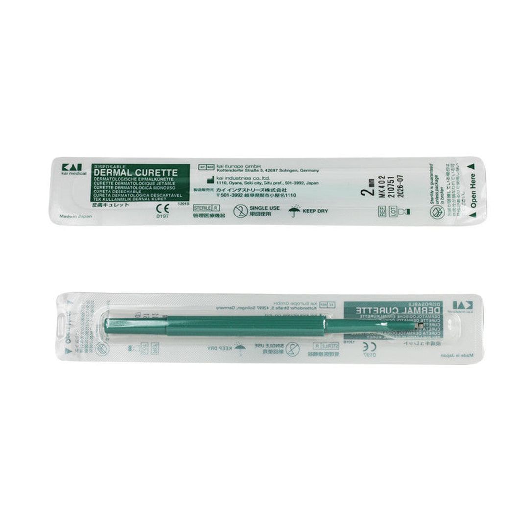 KAI sterile disposable dermal curette 2 mm