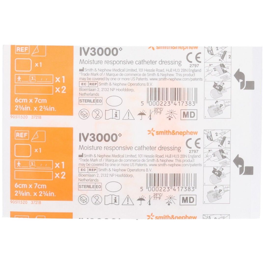 Smith & Nephew Opsite IV3000 dressing 6 × 7 cm