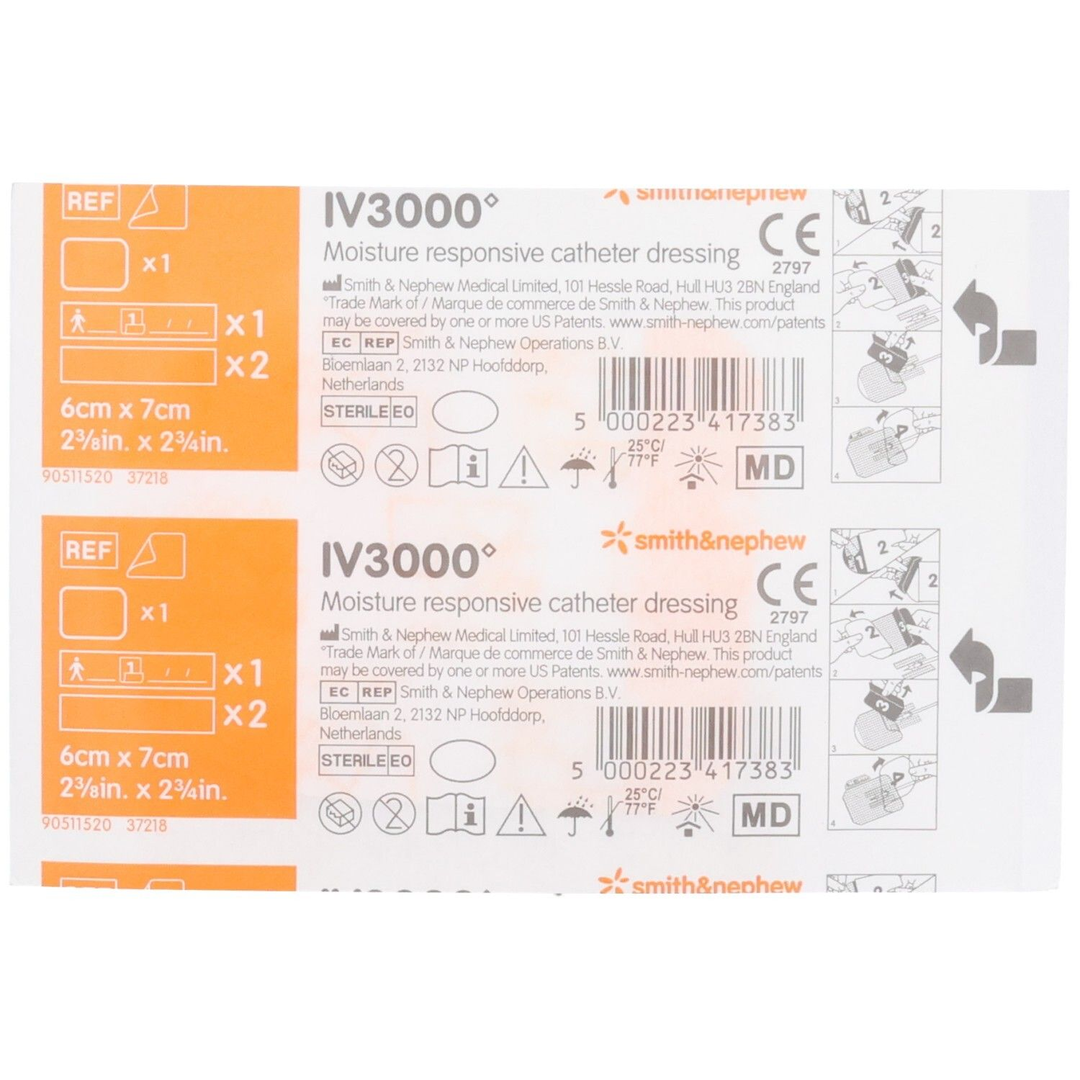Smith & Nephew Opsite IV3000 dressing 6 × 7 cm