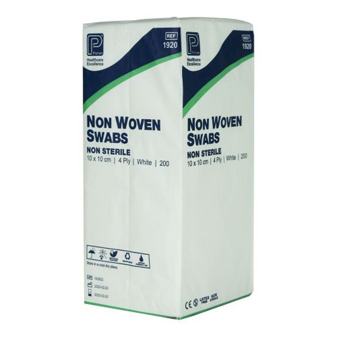 Premier Non-Sterile Non-Woven Swabs 10 × 10 cm – Soft, Low-Lint