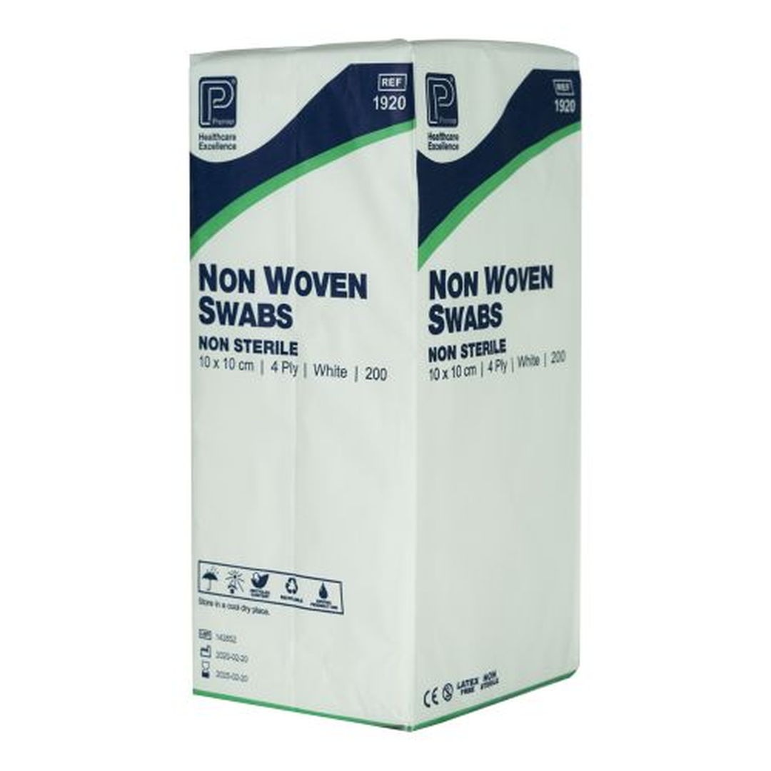 Premier Non-Sterile Non-Woven Swabs 10 × 10 cm – Soft, Low-Lint