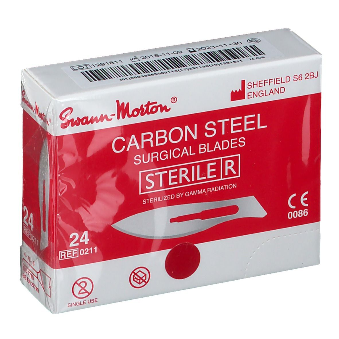 Swann-Morton sterile carbon steel surgical blades number 24