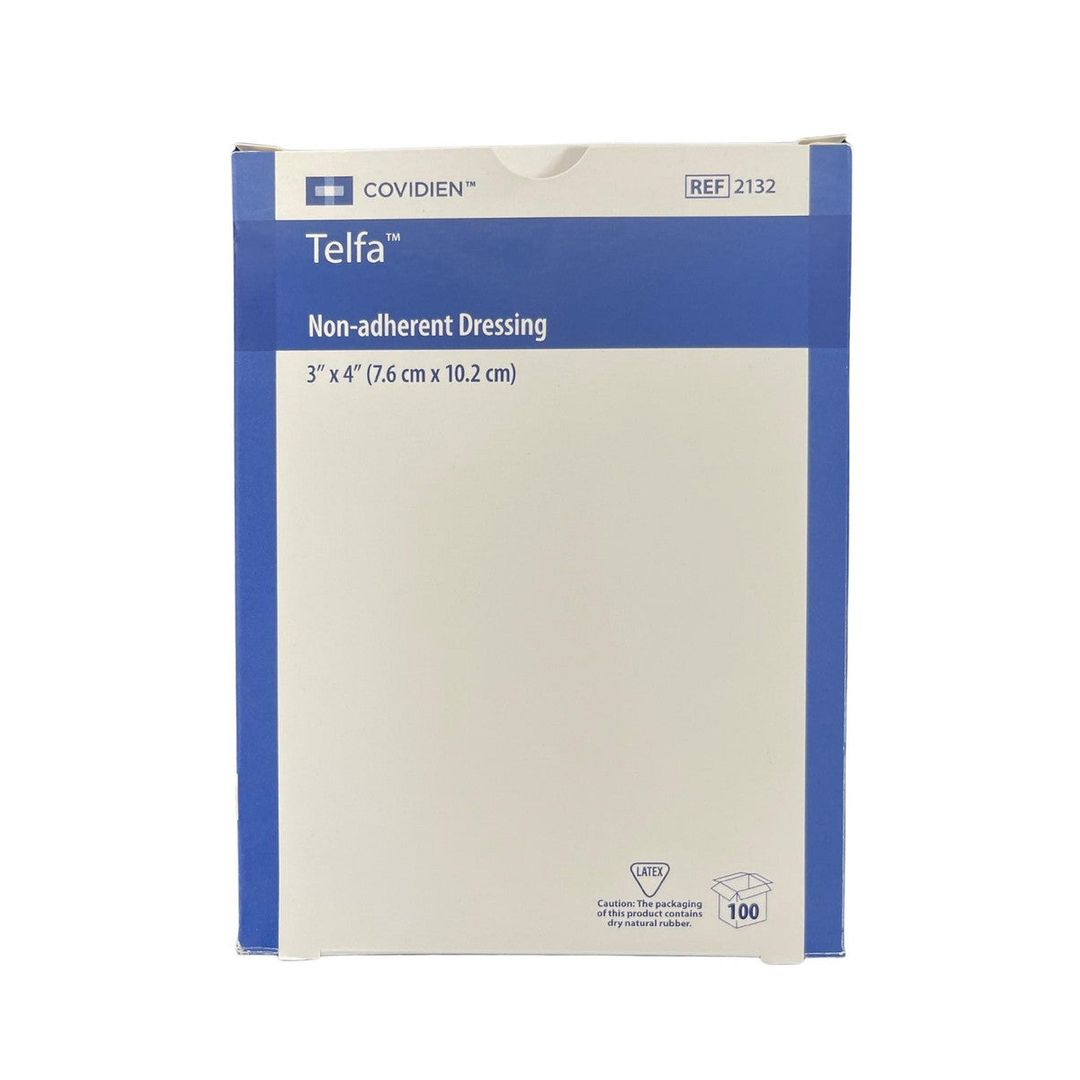 Covidien Telfa non-adherent dressing 7.5 × 10 cm box of 100