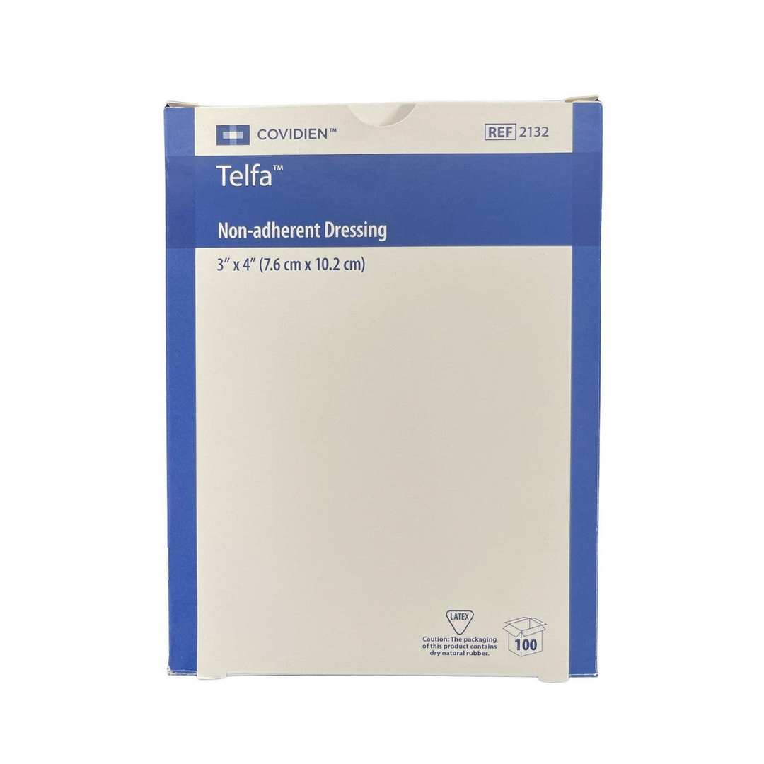 Covidien Telfa non-adherent dressing 7.5 × 10 cm box of 100