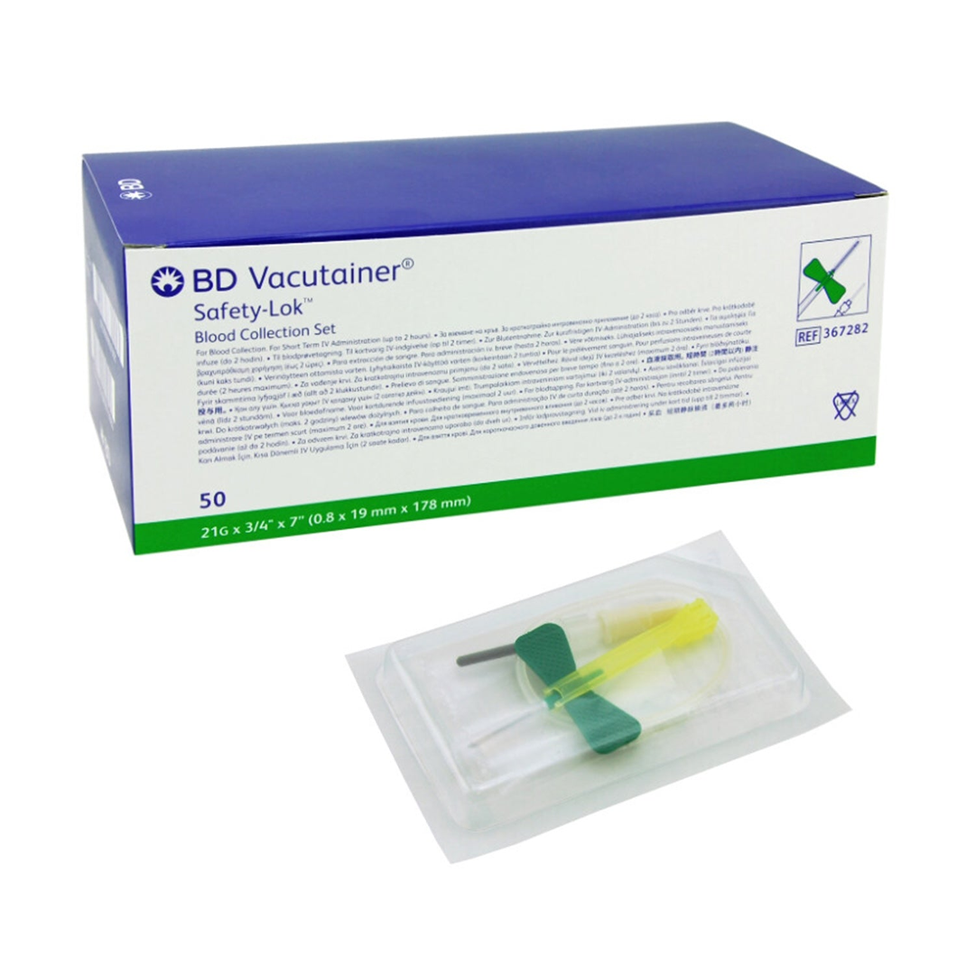 BD Vacutainer Safety-Lok 21G blood collection set pack of 50