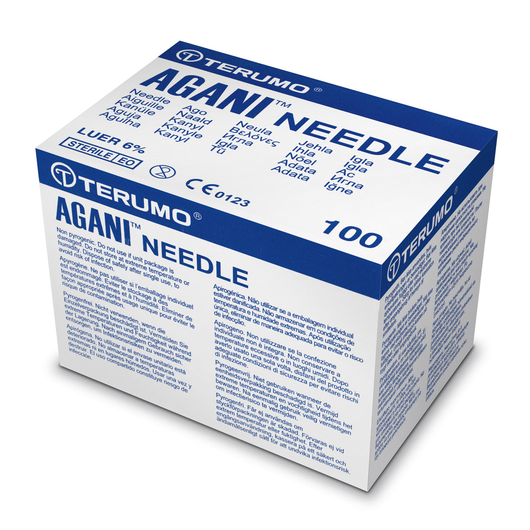 Terumo AGANI hypodermic needles 27G × 16 mm grey box of 100