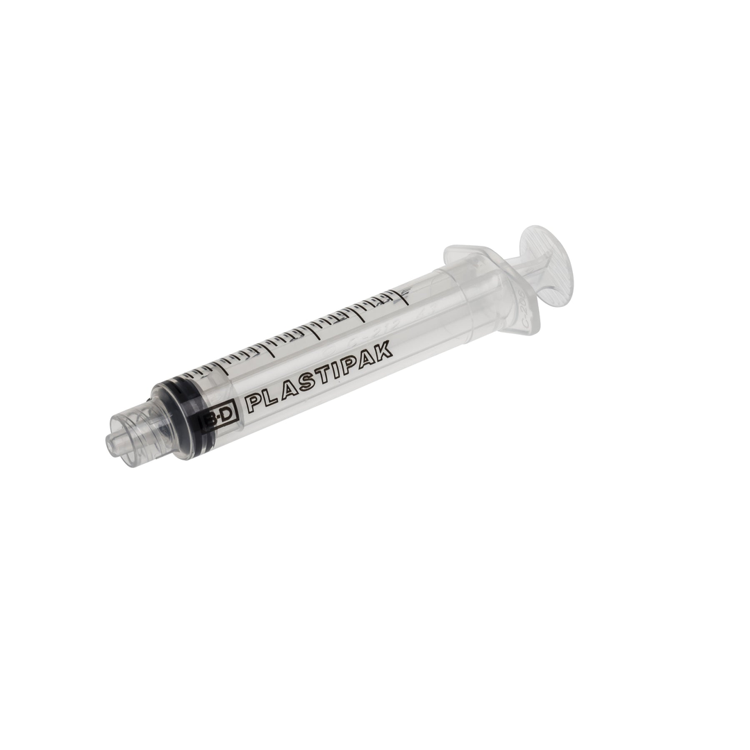 BD Plastipak 5 ml Luer-Lok sterile syringes, catalogue number 309649, box of 125