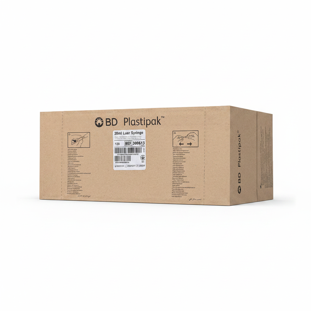 BD Plastipak 20ml Luer syringe sterile box 25 REF 300613