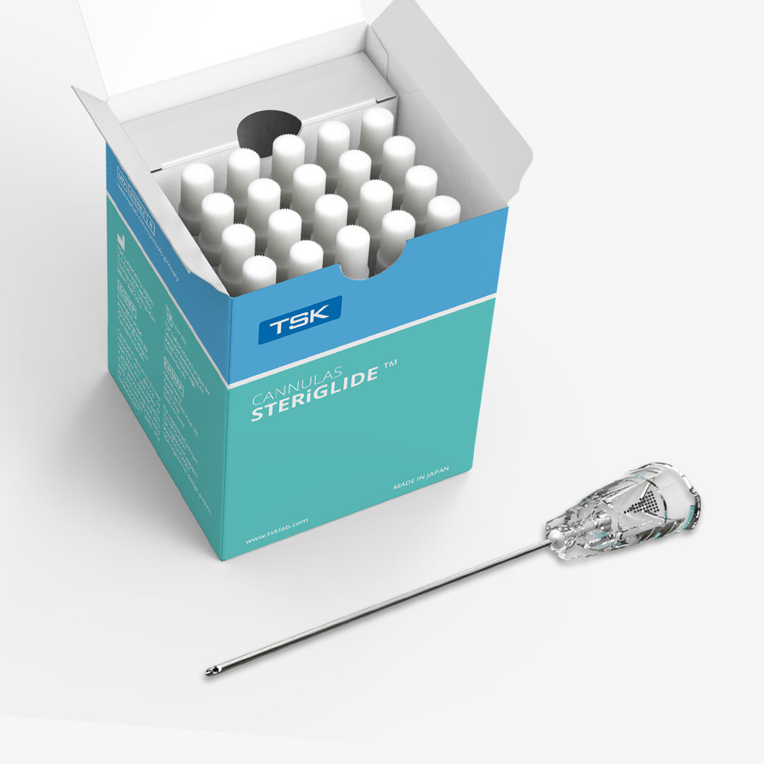 TSK STERiGLIDE cannula 22G x 70mm box of 20 with introduction needles