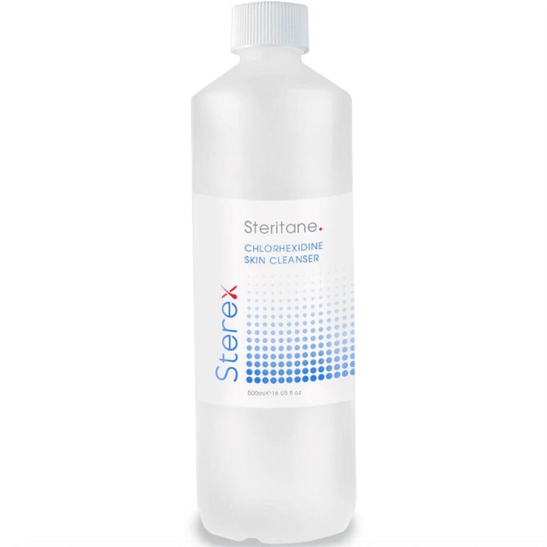 Sterex Steritane chlorhexidine skin cleanser 500 ml refill