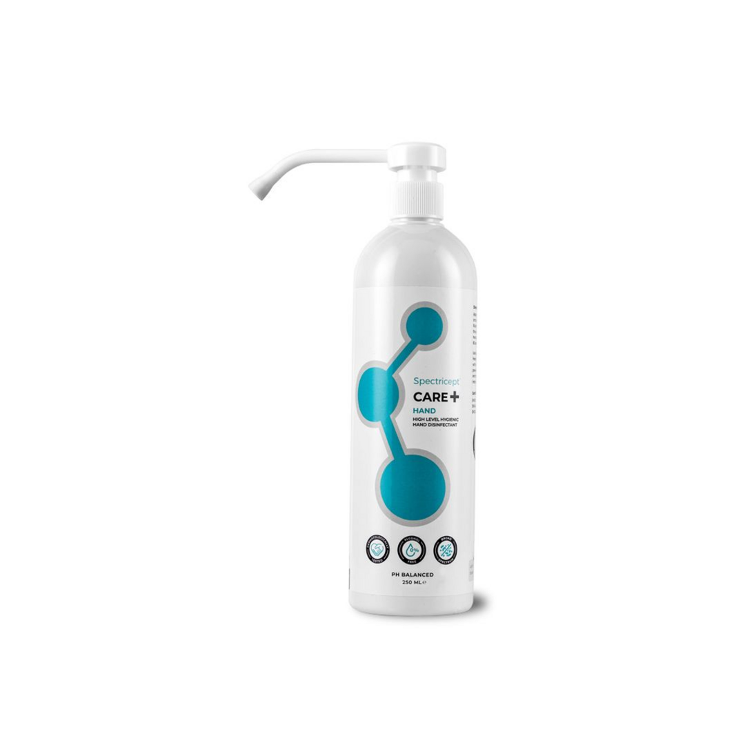 Spectricept Care+ alcohol-free HOCl hand disinfectant 250ml pump bottle