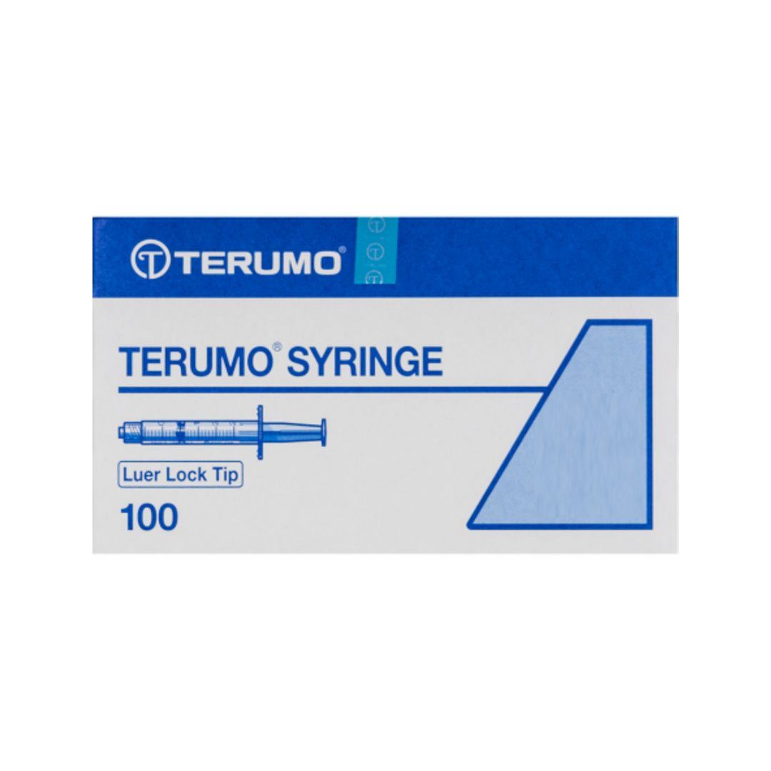 Terumo Luer lock syringe — sterile single-use clear barrel with smooth plunger